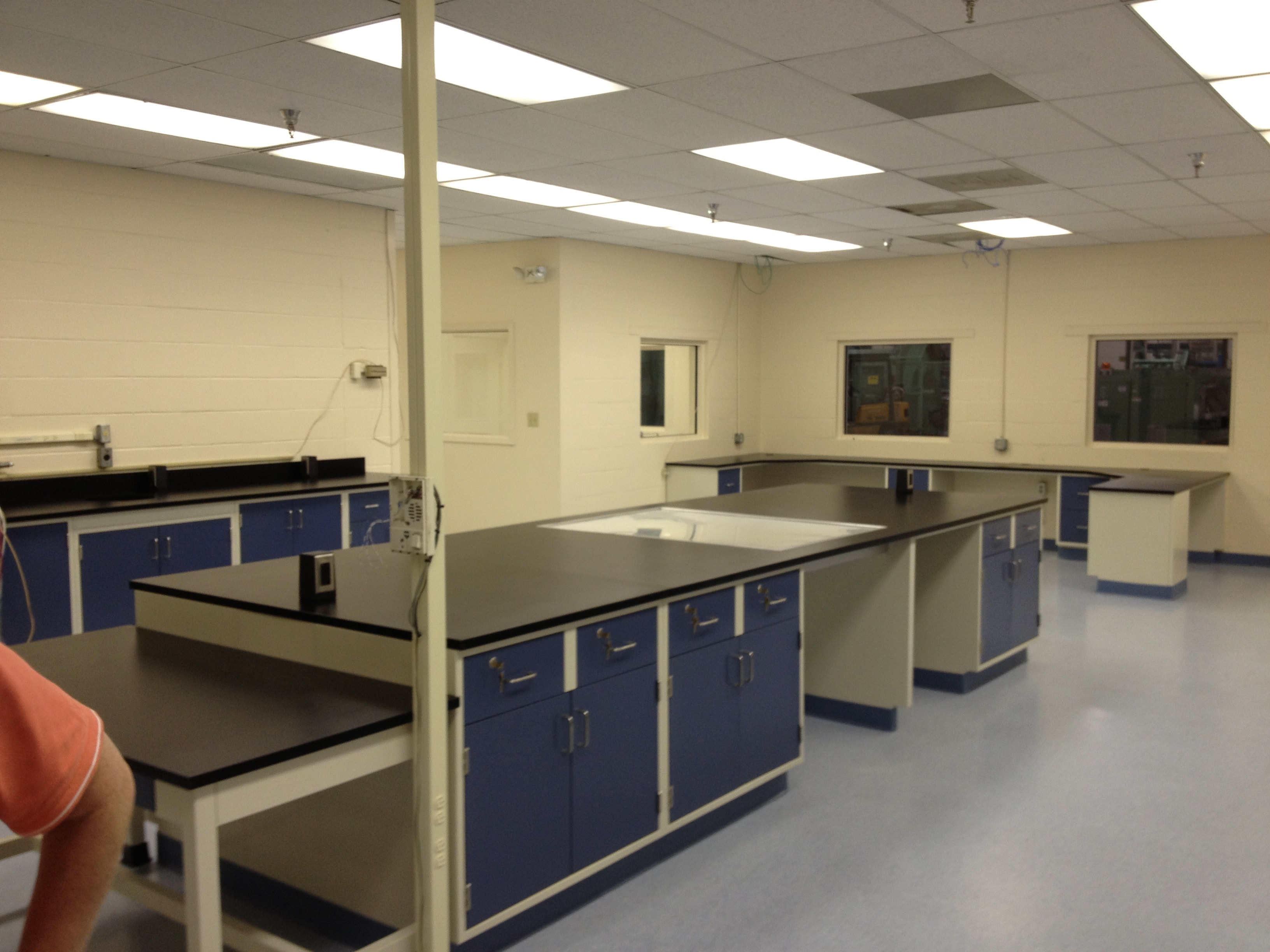Completed lab benches and casework by USLabs LLC